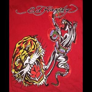 Ed Hardy Kids Long Sleeves Shirt Size Small Child Tiger Panther Snake NWOT
